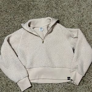 PINK | Women’s XS | Cream | Quarter Zip | Sherpa | Cropped |